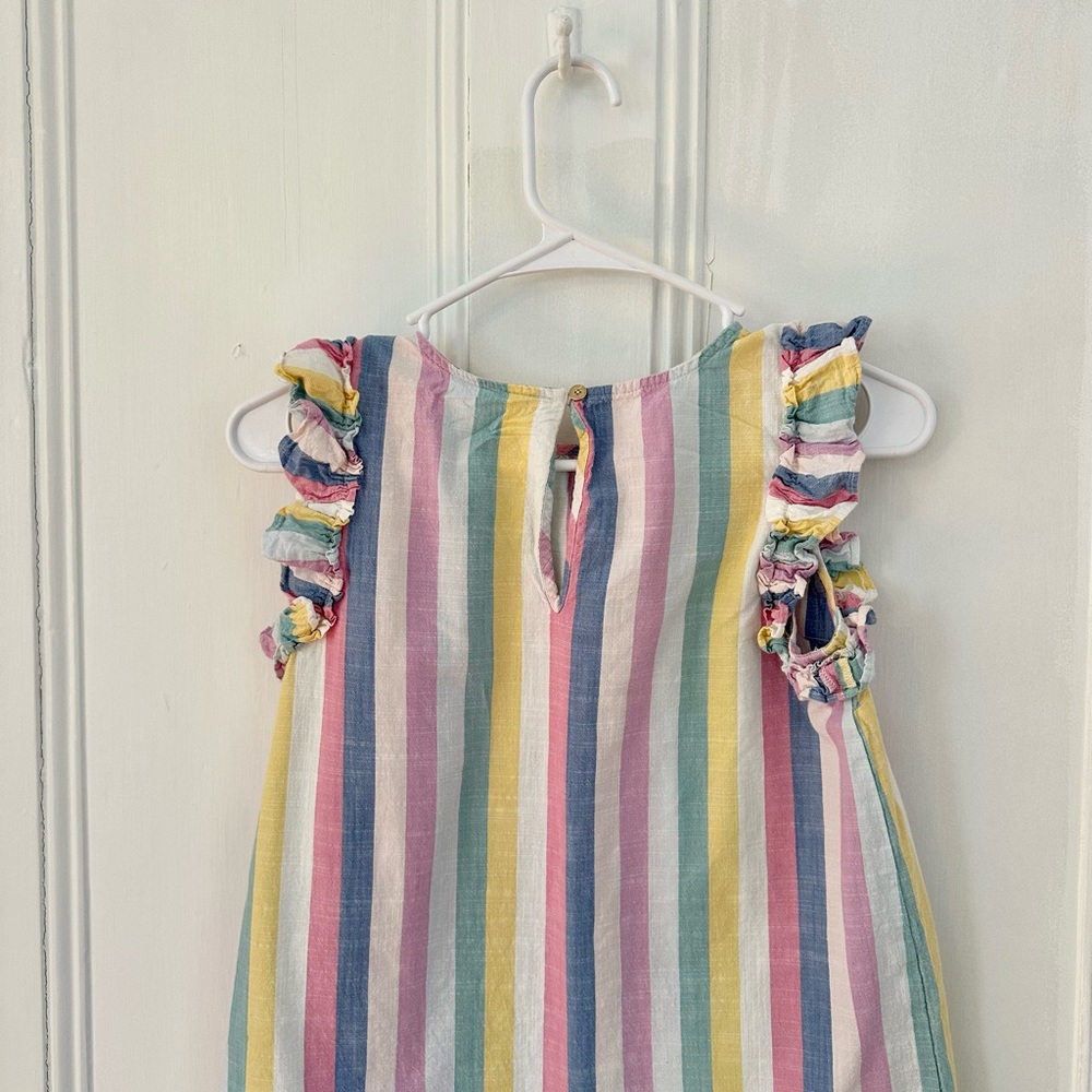 Crewcuts Multicolor Striped Top with Ruffle Detail - Picture 2 of 4